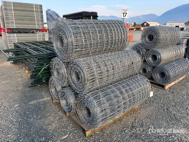 Quantity of (6) 300 ft x 4 ft Rolls of Goat Galvanized Fencing (Unused)