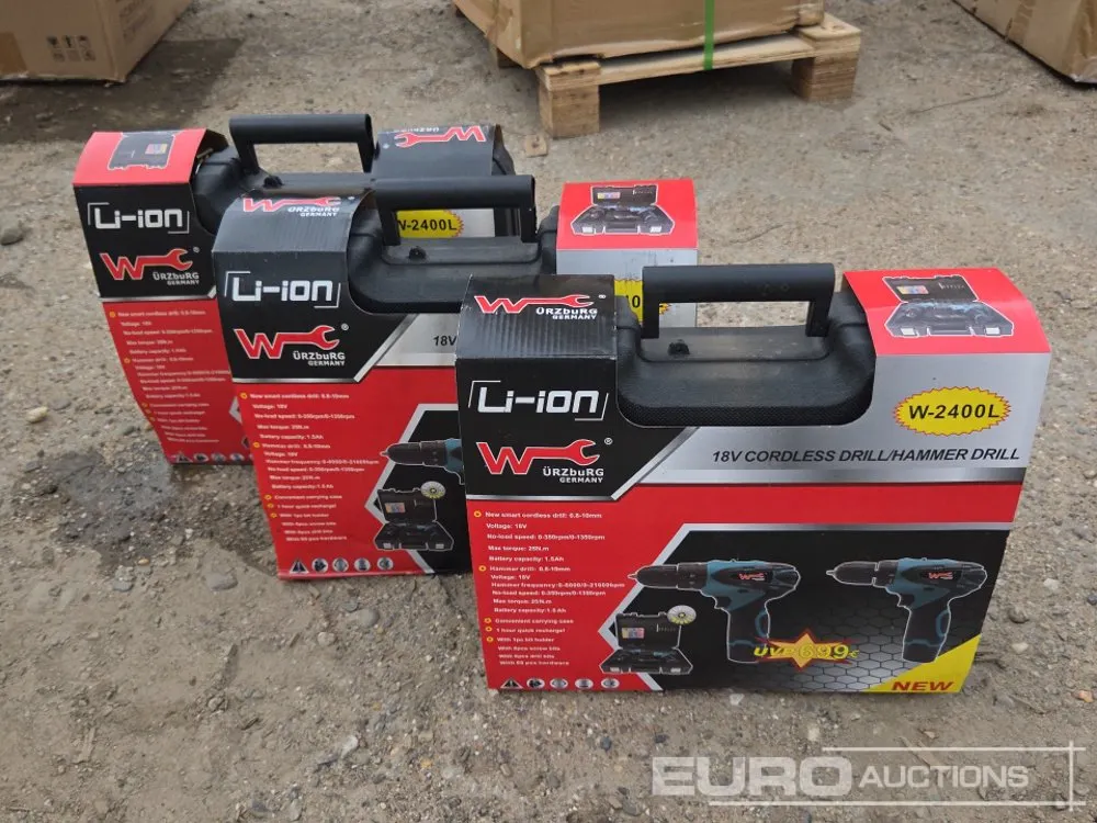 Unused WüRZBURG 18v Cordless Drill (3 of)