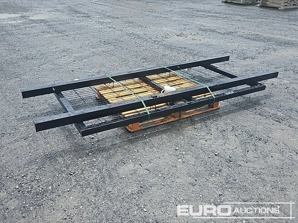 Unused 2.3m x 1.2m Pedestrian Security Gates & Posts (Black)