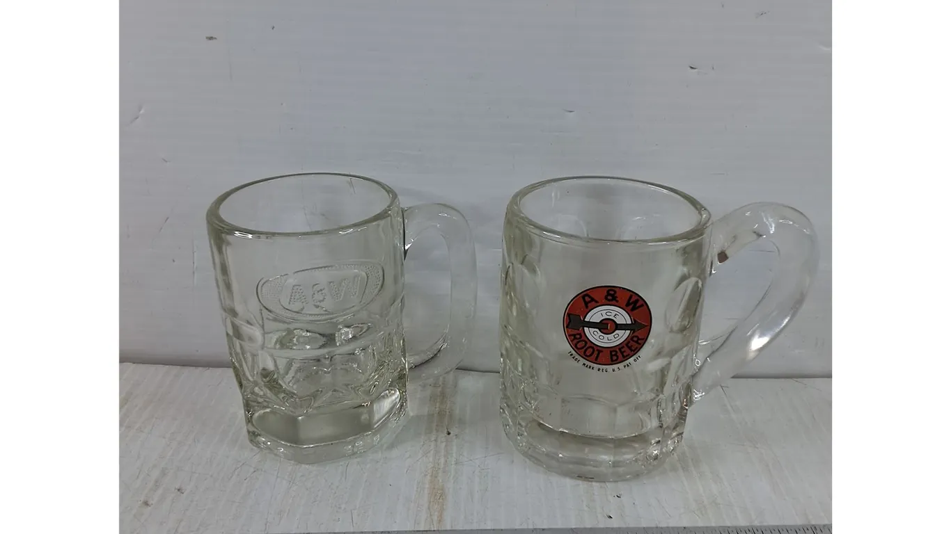 (2) A&W Root Beer Glass Mugs