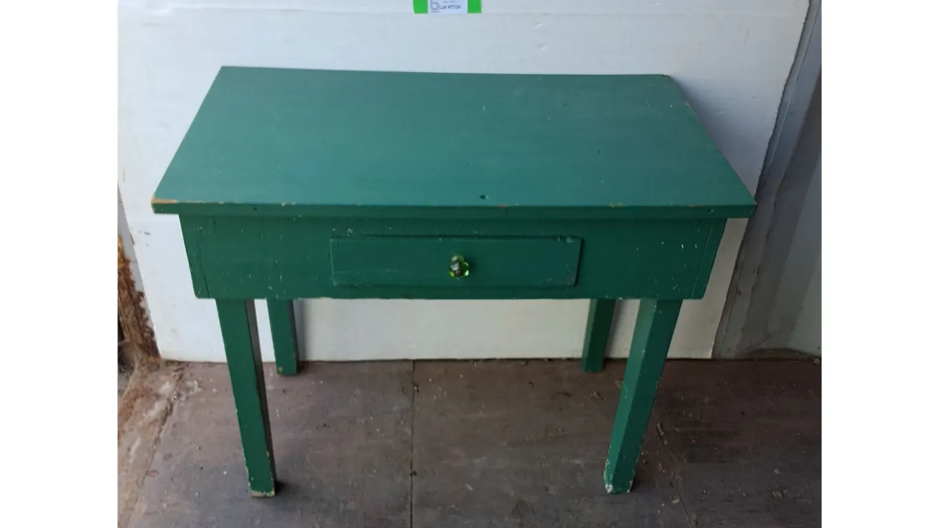 ***Wooden Side Table with Drawer 32" x 18" x 26"- Can't Ship