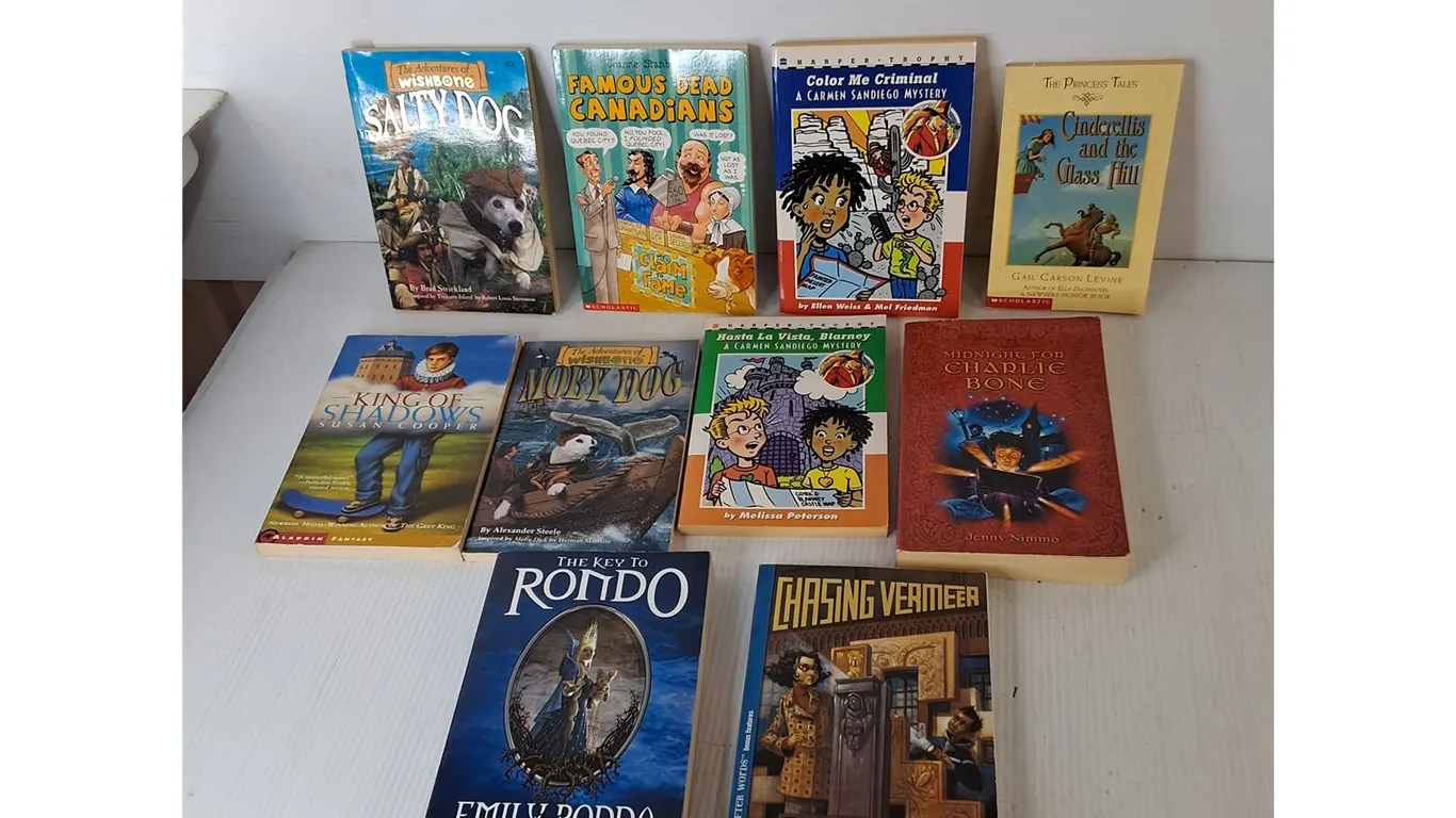 (10) Young Adult Novels- Wishbone, Famous Dead Canadians, Carmen Sandiego, Misc.