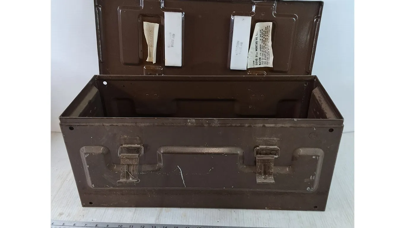 Dark Brown 81mm Mortar High Explosive Ammunition Carry Box, Pickup Preferred