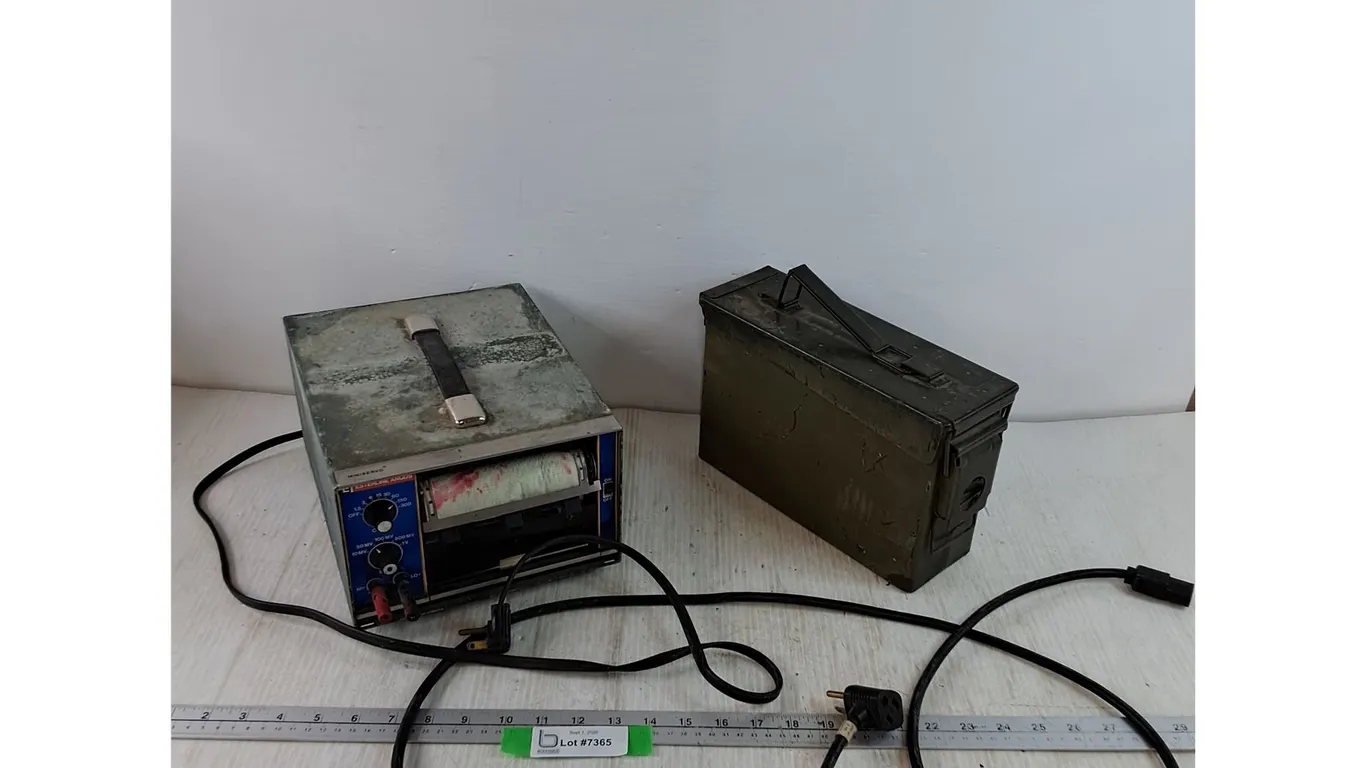 Miniseries Chart Recorder As-Is and Ammunition Box