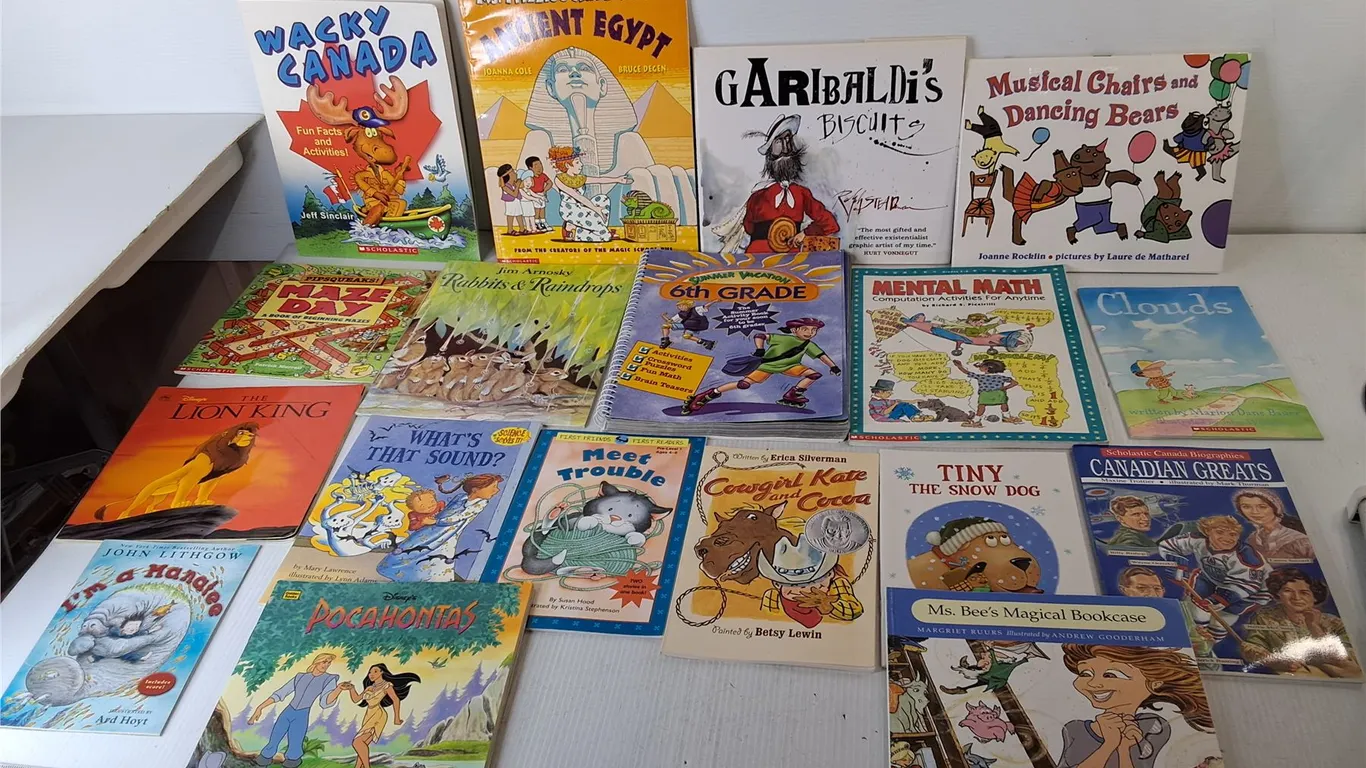 Kids' Book Lot- Pocahontas, The Lion King, Canadian Greats, Misc.