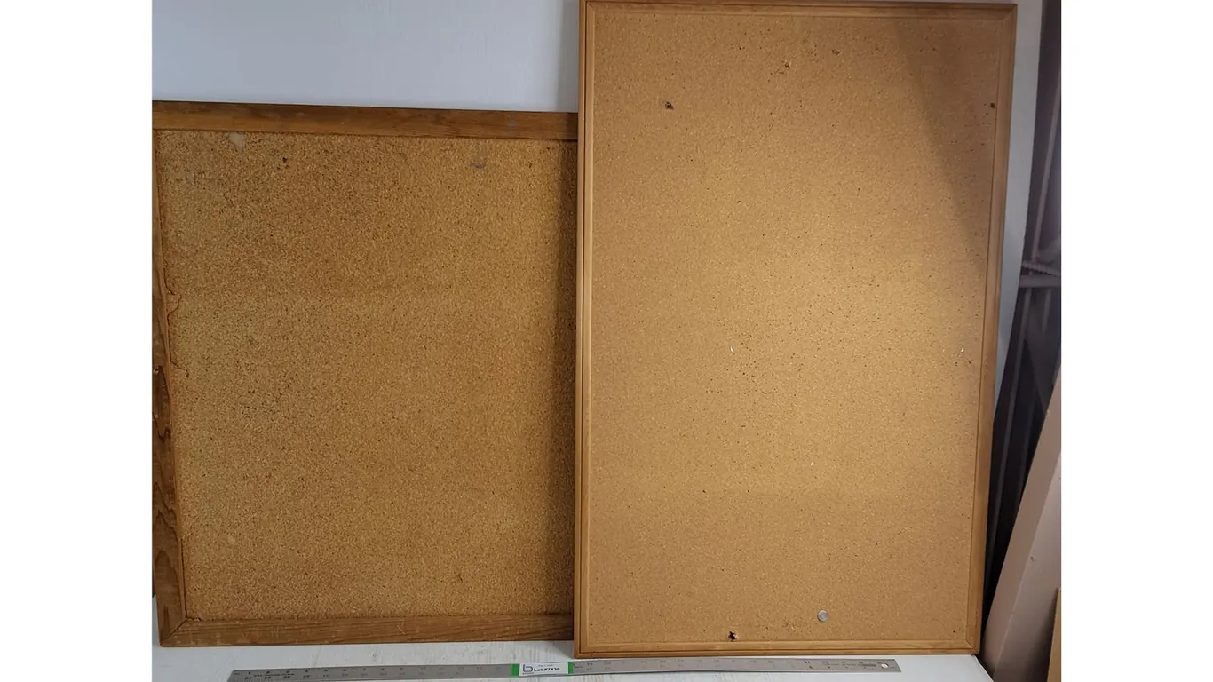 (2) Wood Framed Cork Boards, Pickup Only