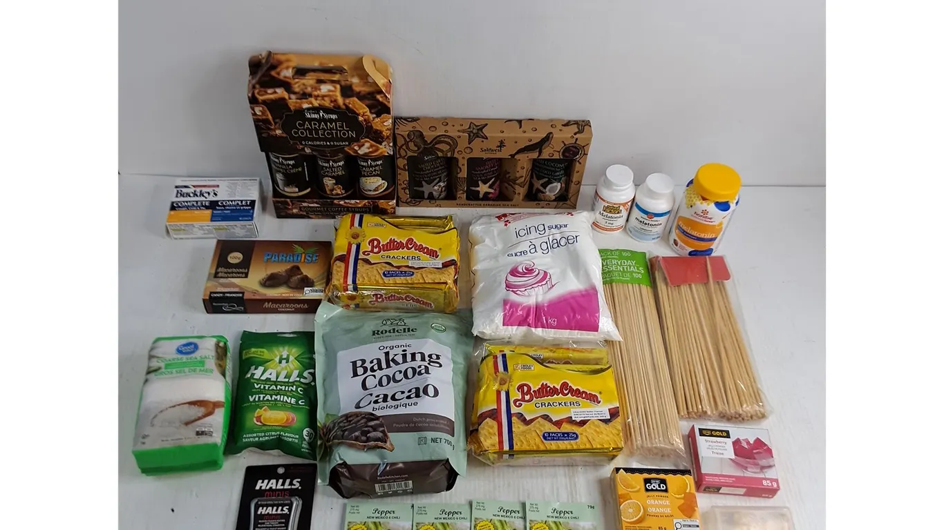 Sealed Food Products, Pepper Seeds, Bamboo Skewers