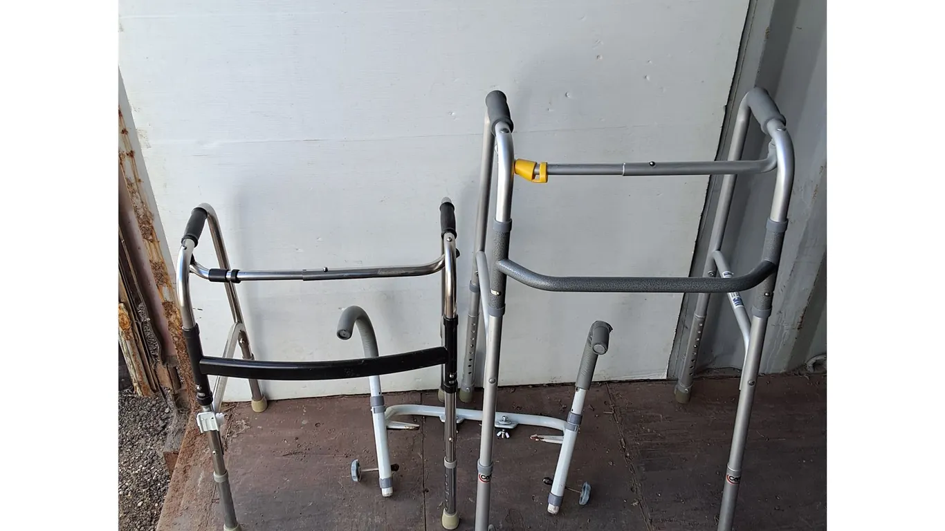 ***(2) Adjustable Walkers & Handles- Can't Ship