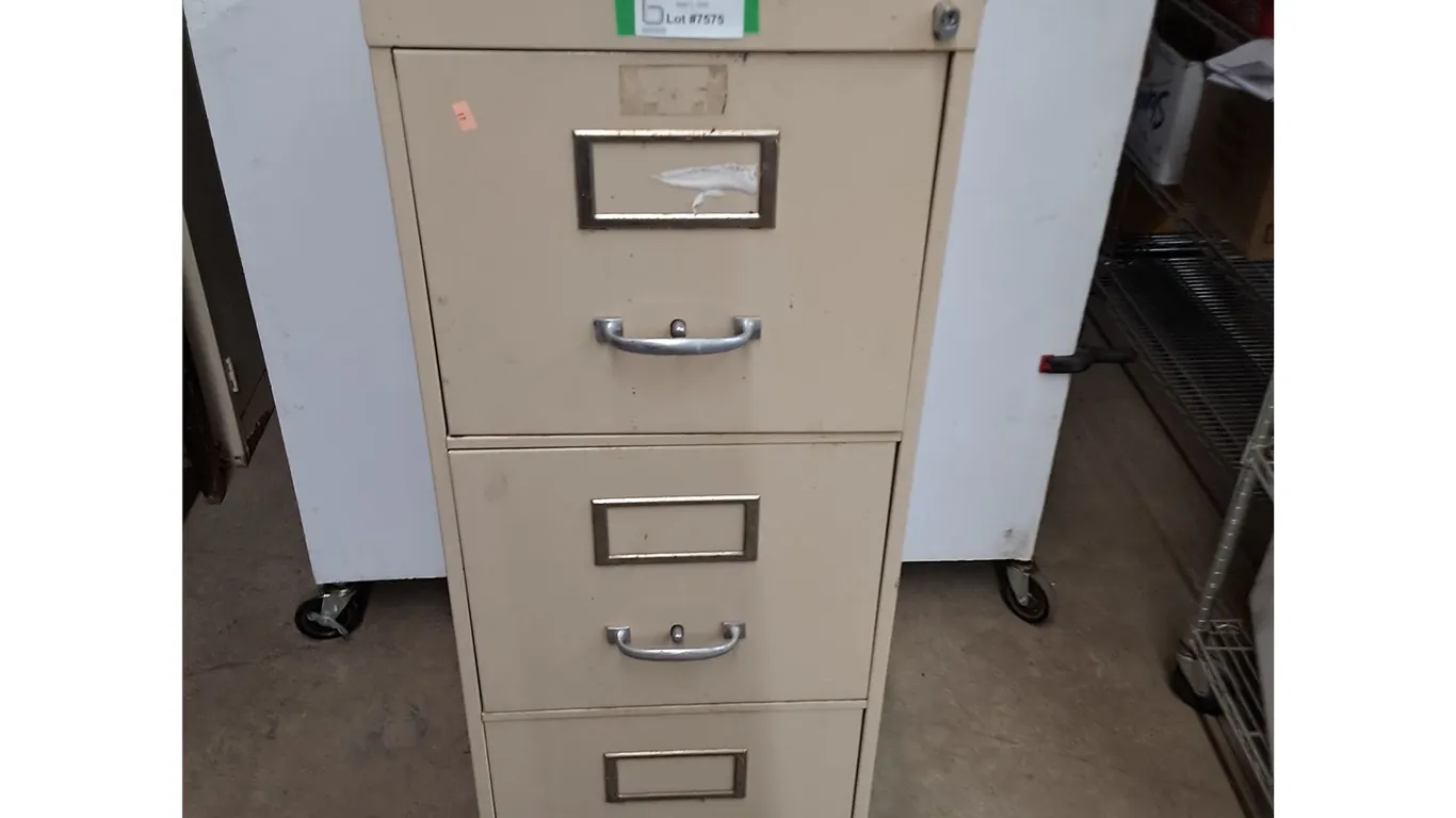 * Metal 4-Drawer File Cabinet - 15x28x51" - Cannot Ship