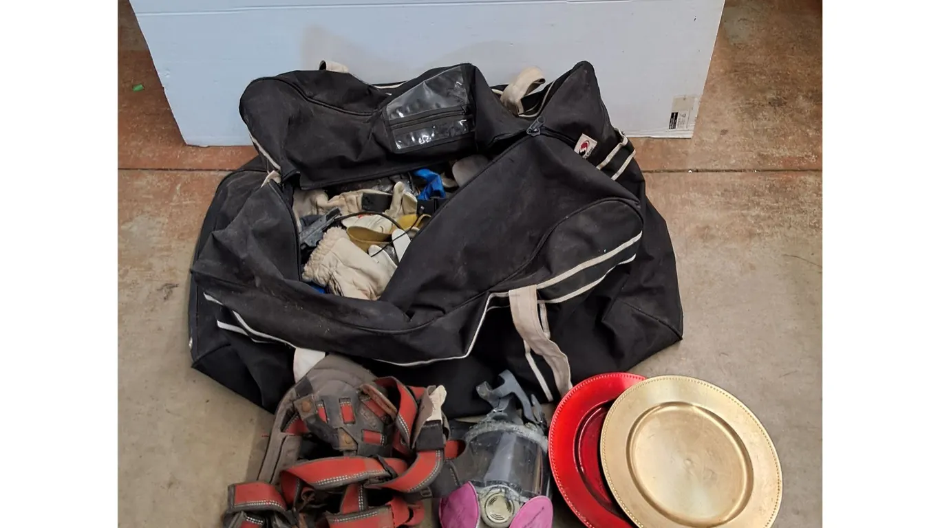 *Equipment Bag, Work Gloves, Platters, Safety Harness, Respirator, Misc, PICKUP ONLY