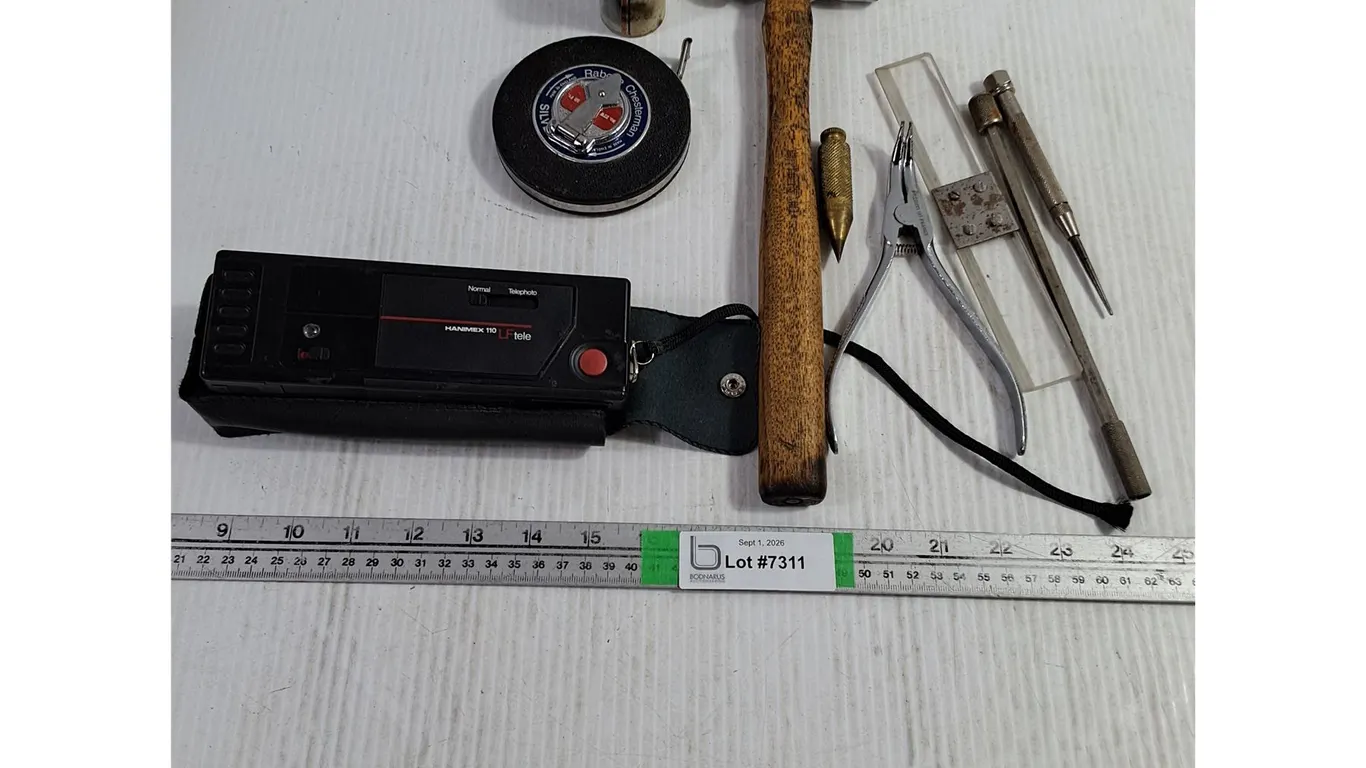 Misc. Lot-Camera,Hammer,Tape Measure,Tools
