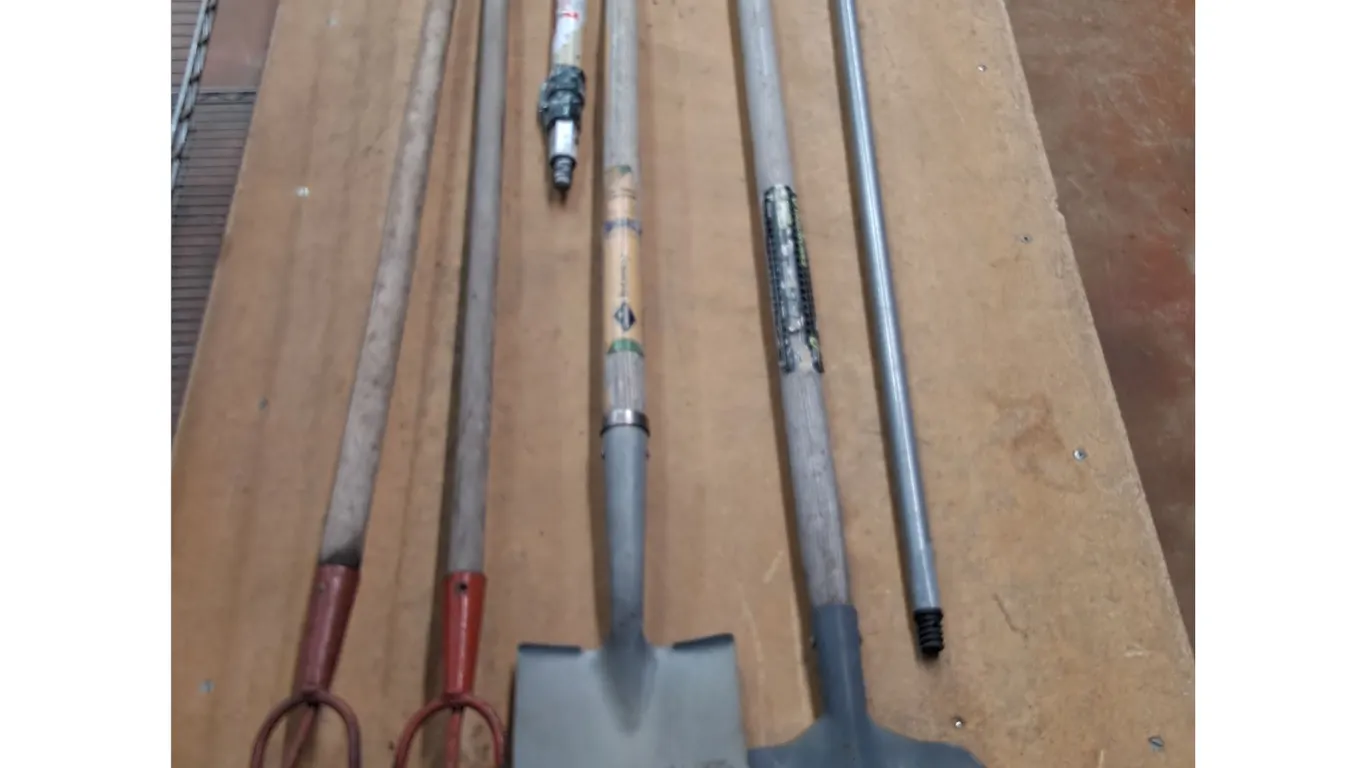 ** Ice Scraper, Spade Shovel, Garden Harrows, Handles - Pickup Only