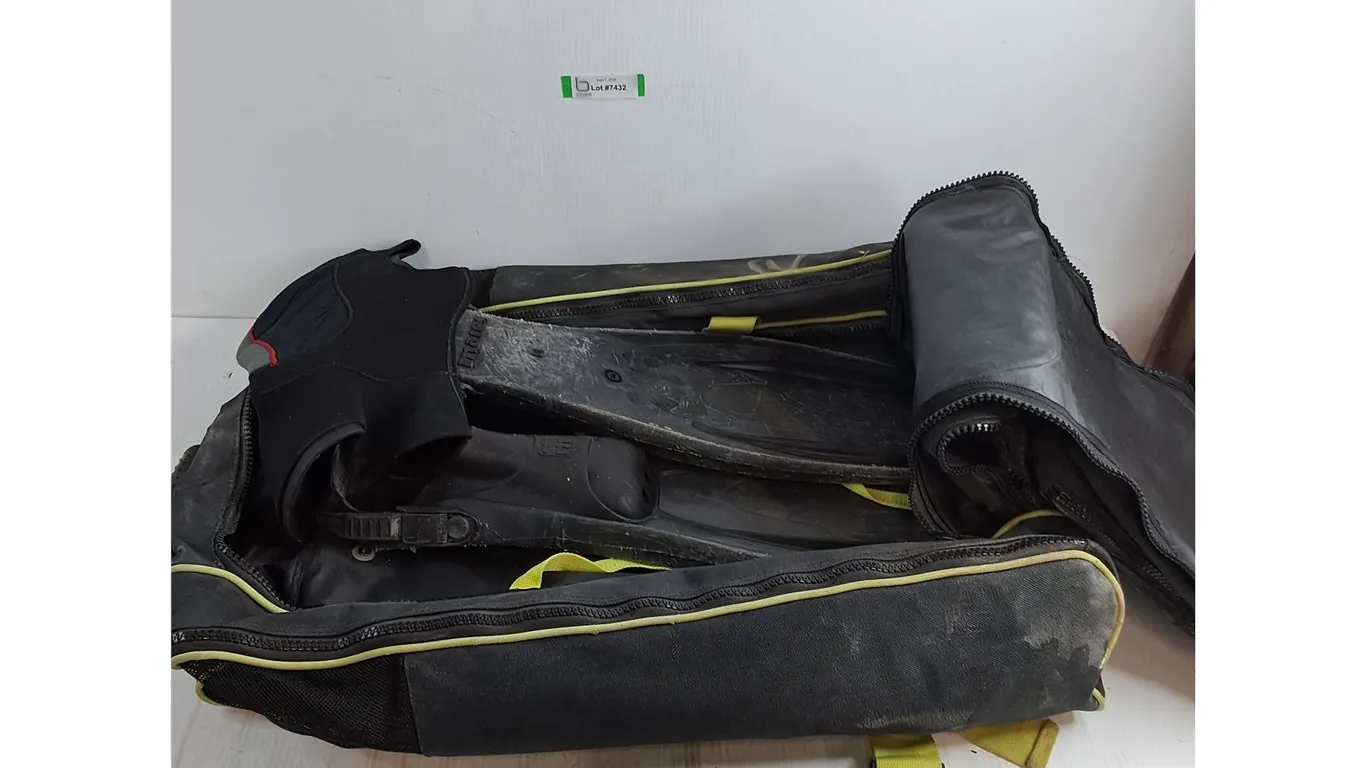 Assorted Scuba Gear with Bag