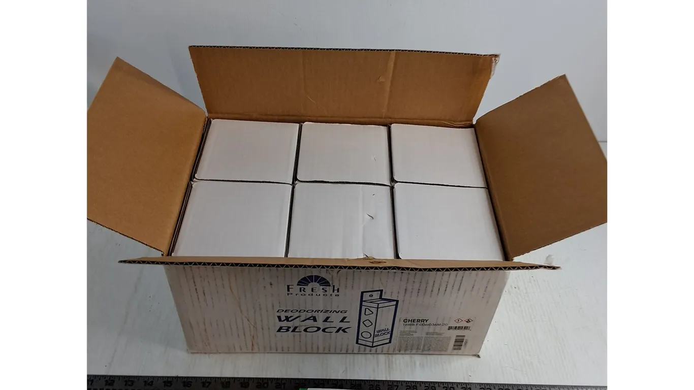Fresh Products Case of 6 "6-Packs" of Cherry Deodorizing Wall Blocks - 36 Blocks Total
