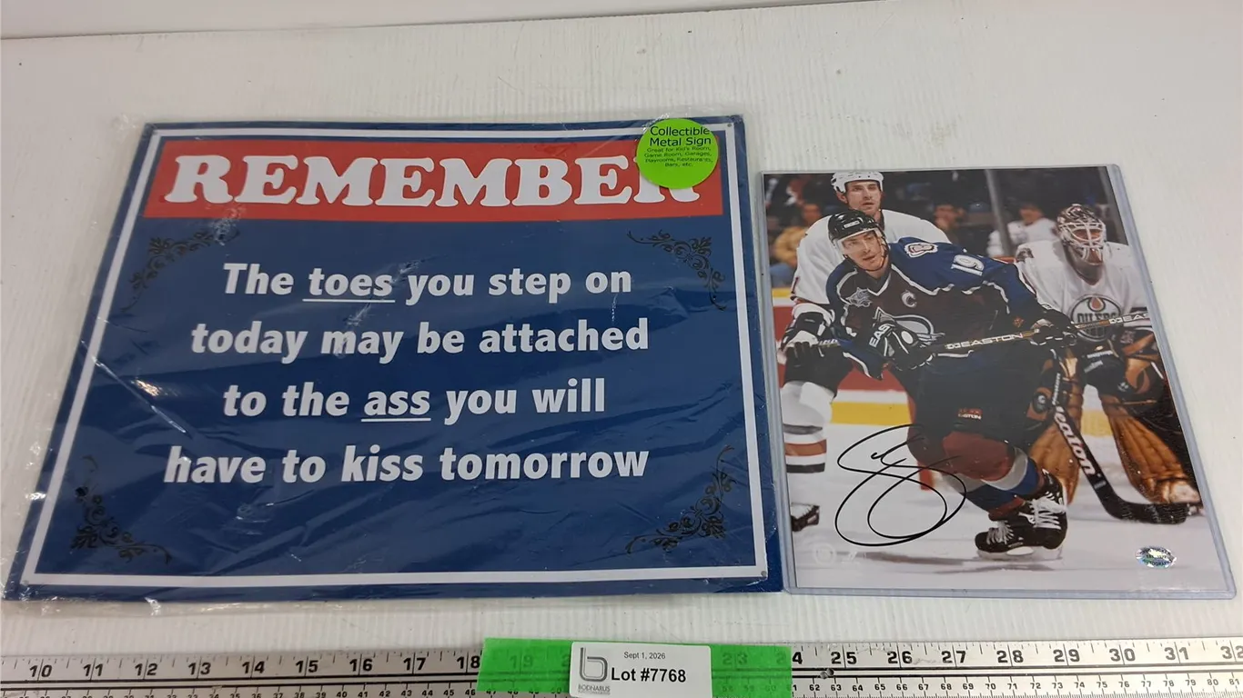 Collectible Metal Sign, Hockey Print