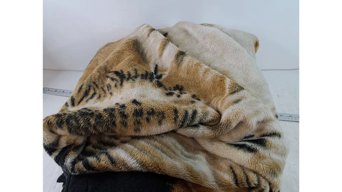 Large Tiger Animal Face Blanket ~60" x 90"