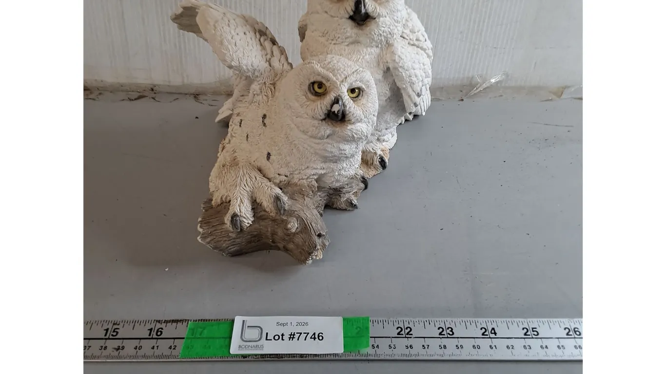 Ceramic Owl Figurine 7" Tall