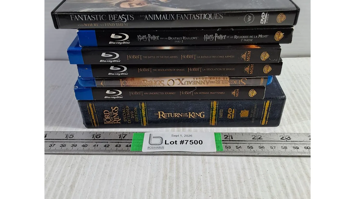 Lord of the Rings DVD Set(missing discs),Harry Potter,Hobbit Blu-Rays