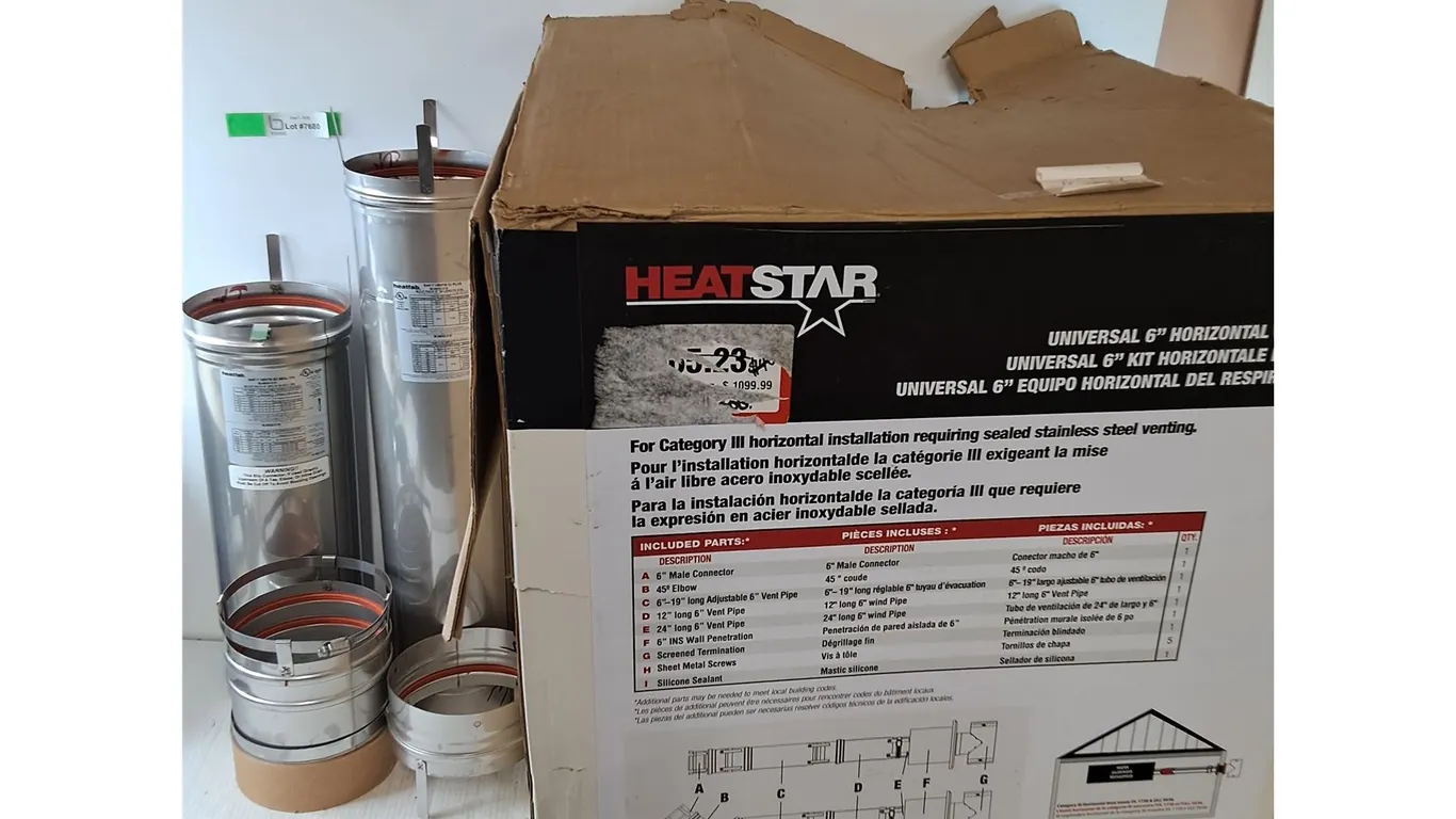 *Universal 6" Horizontal Vent Kit Opened As-Is No Shipping