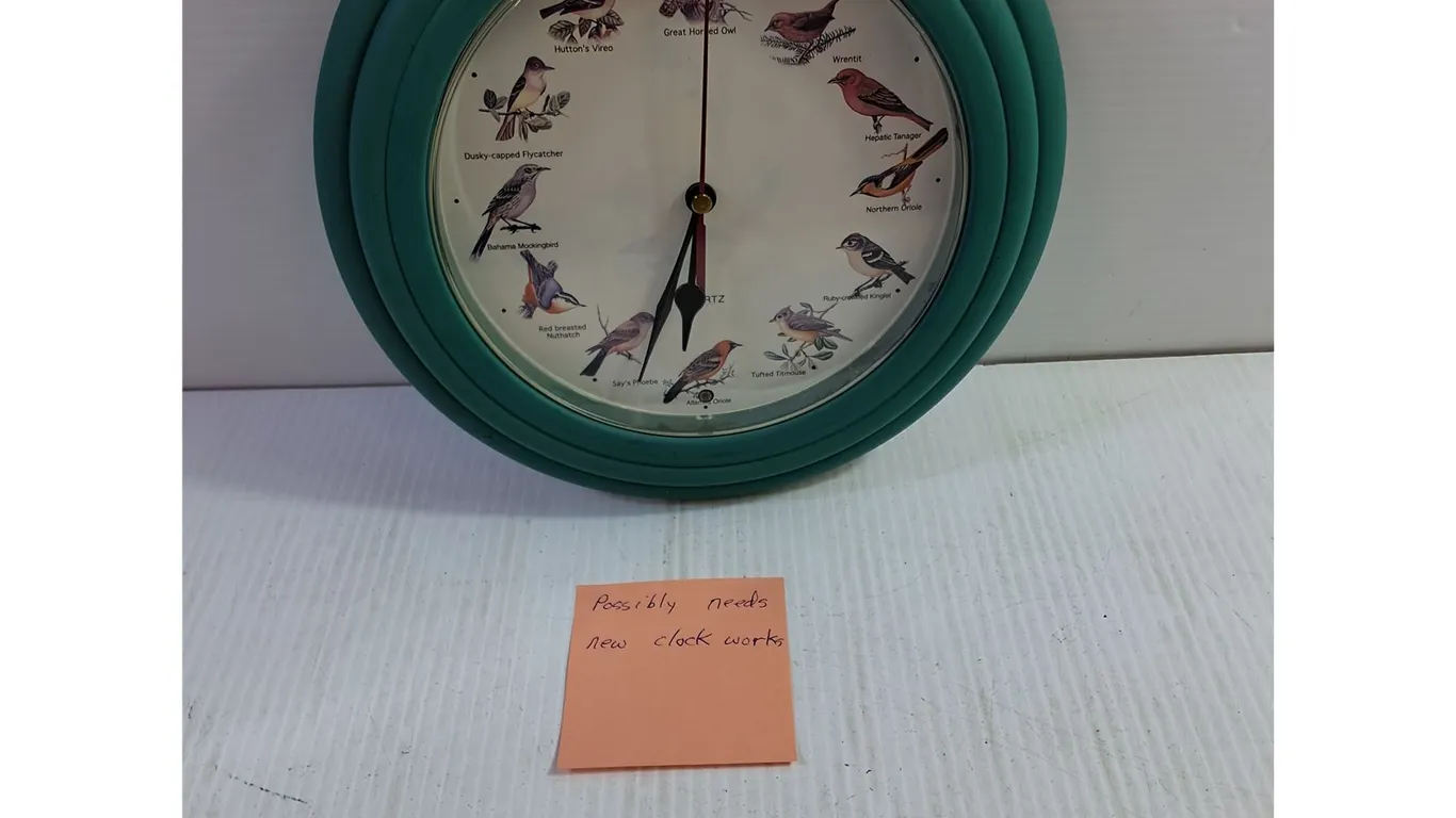 Owl Theme Wall Clock 10" - As Is