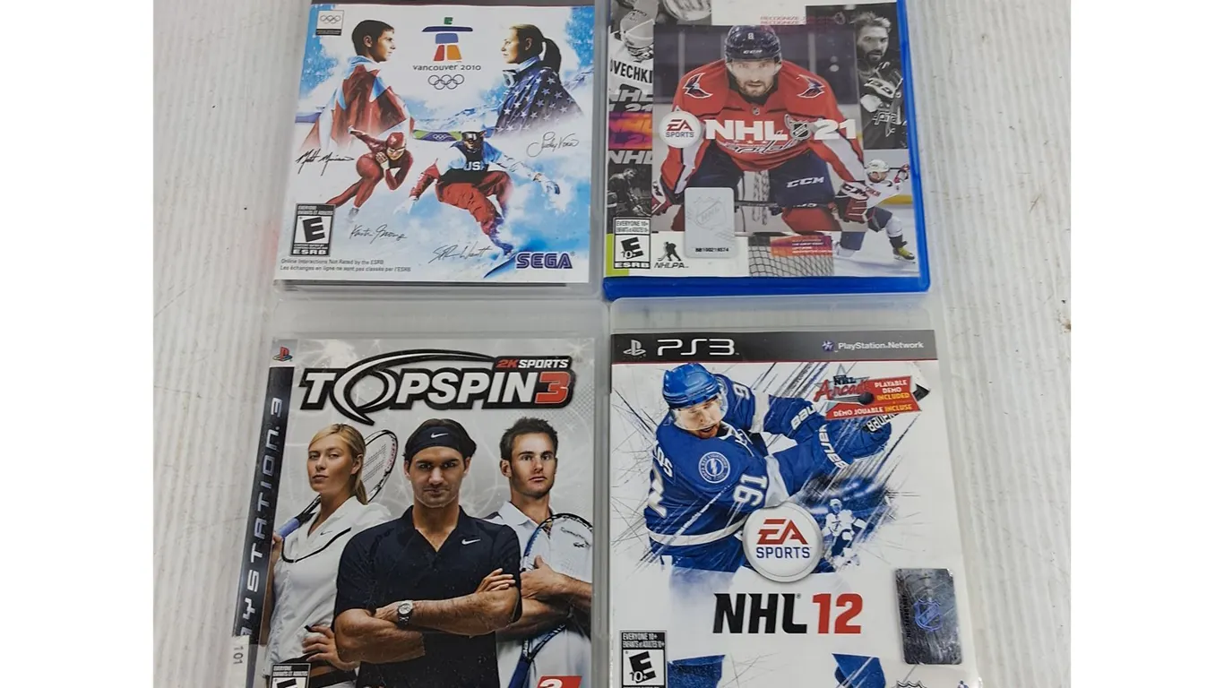 PS3 & PS4 Games - NHL 12, TopSpin 3 & Vancouver 2010
