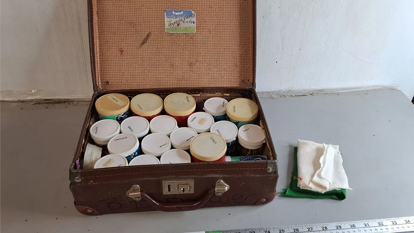 Express Case & Collection of Buttons