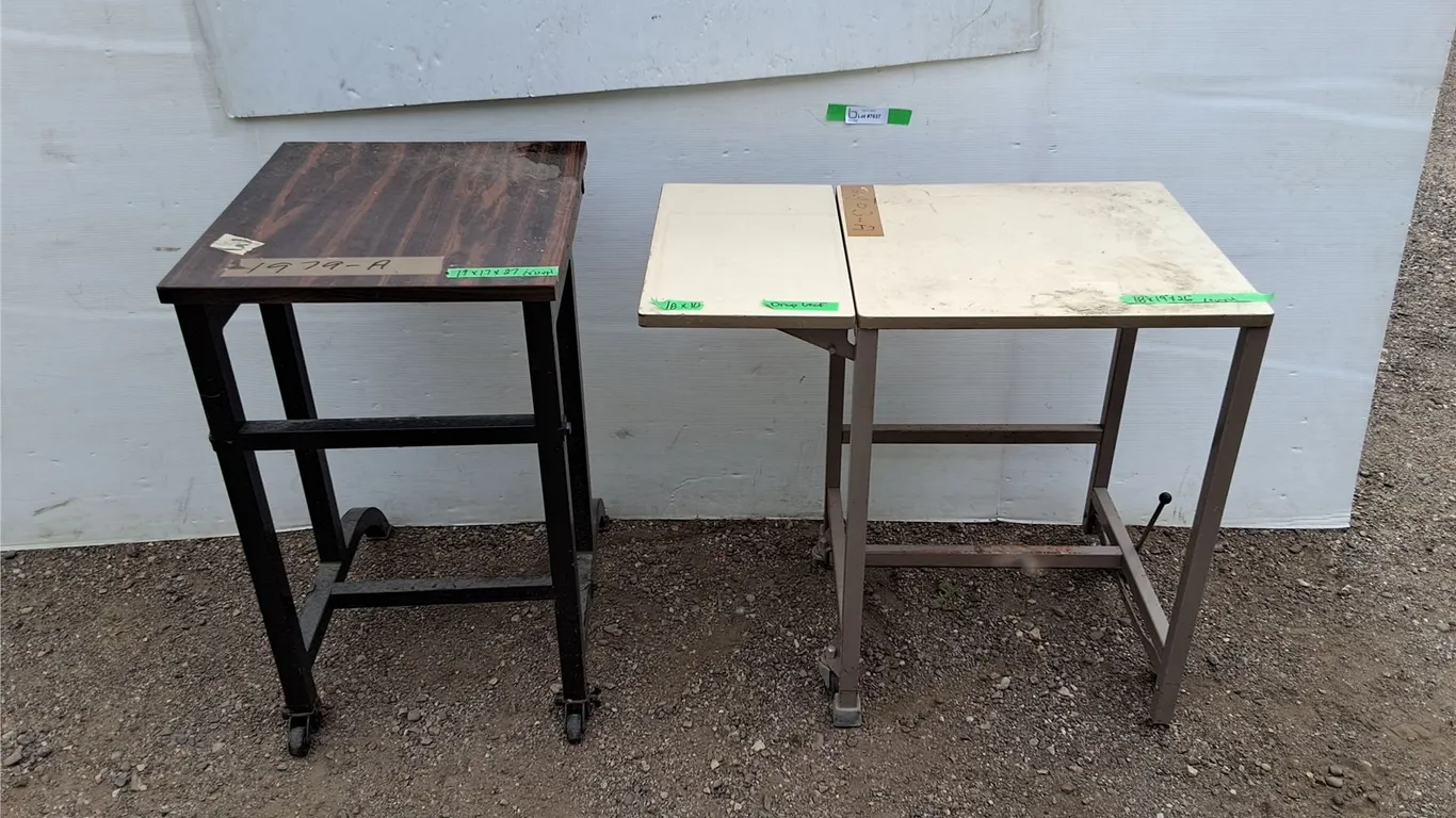**(2) Wooden Work Station Table- Can't Ship