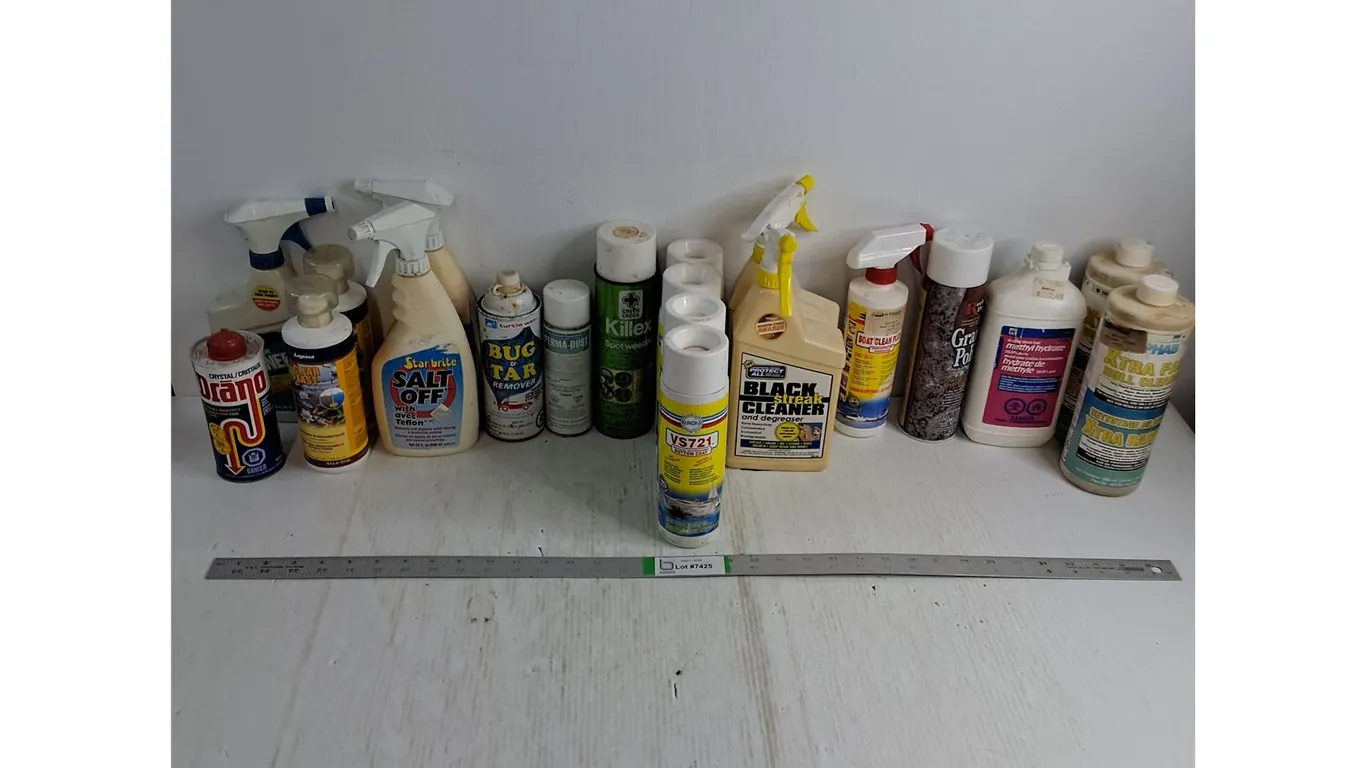 Lot of Assorted Cleaners-Mostly for Boats plus others as pictured-partial contents-cannot ship