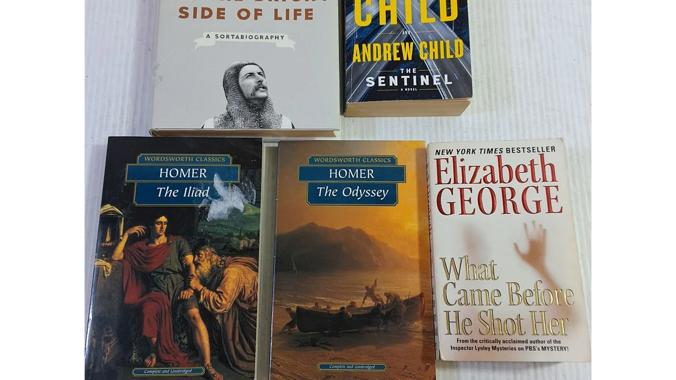 (5) Assorted Books - The Odyssey, The Iliad, Jack Reacher