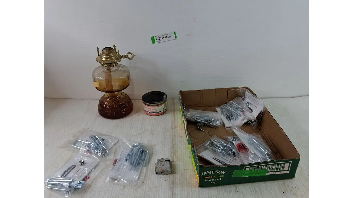 (9) Wall Anchor Installation Packets, (1) Lighter, (1) Kerosene Lamp
