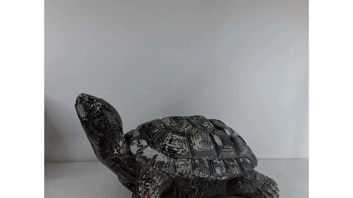 Rustic Decorative Tortoise Sculpture 27" ( as is, cannot ship)