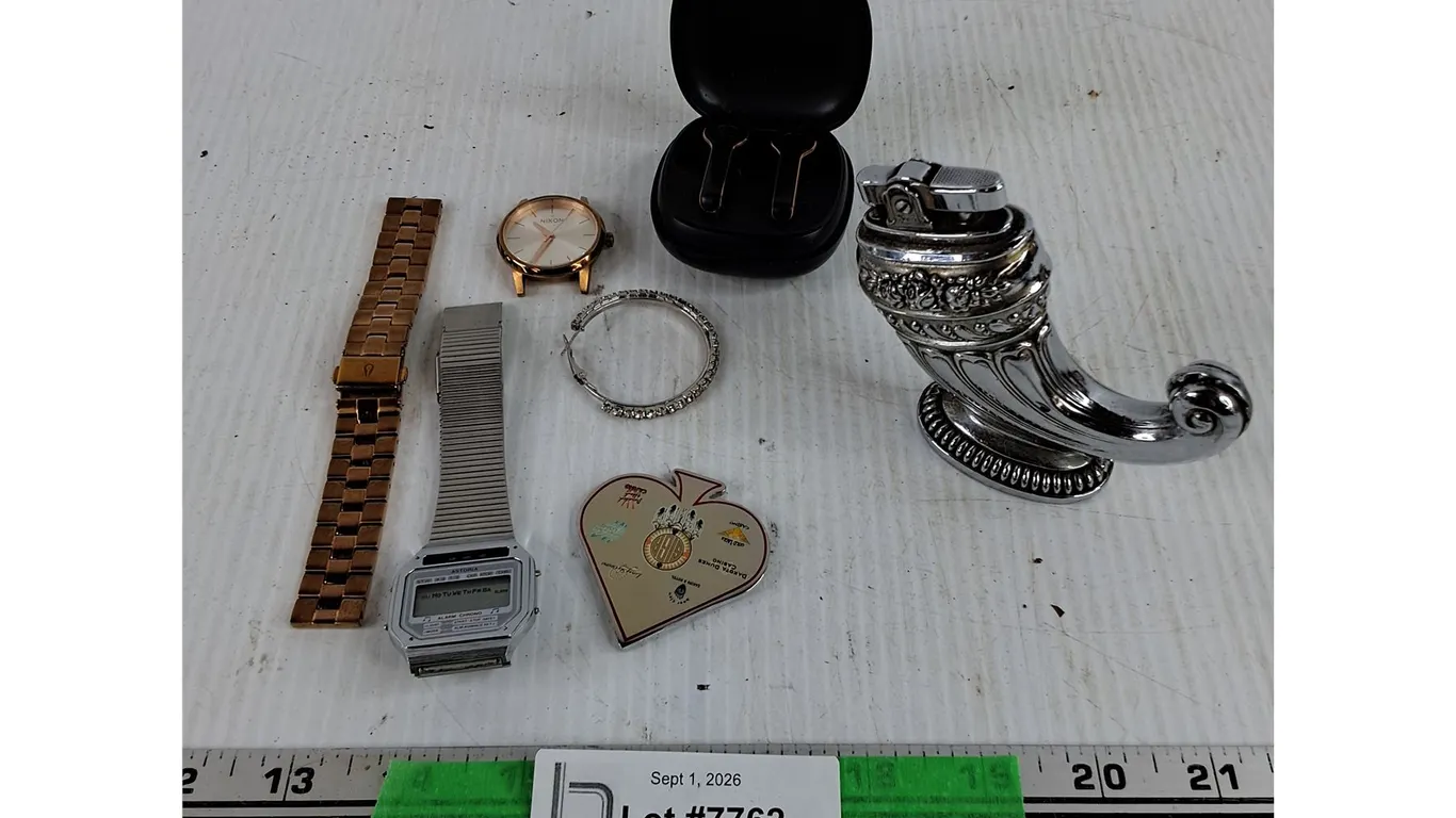 Digital & Quartz Watch, Bracelet, Beats By Dre Earbuds, Desk Lighter, Earring, Misc
