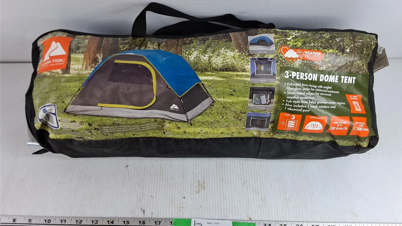 Ozark Trail 3 Person Dome Tent, As Is
