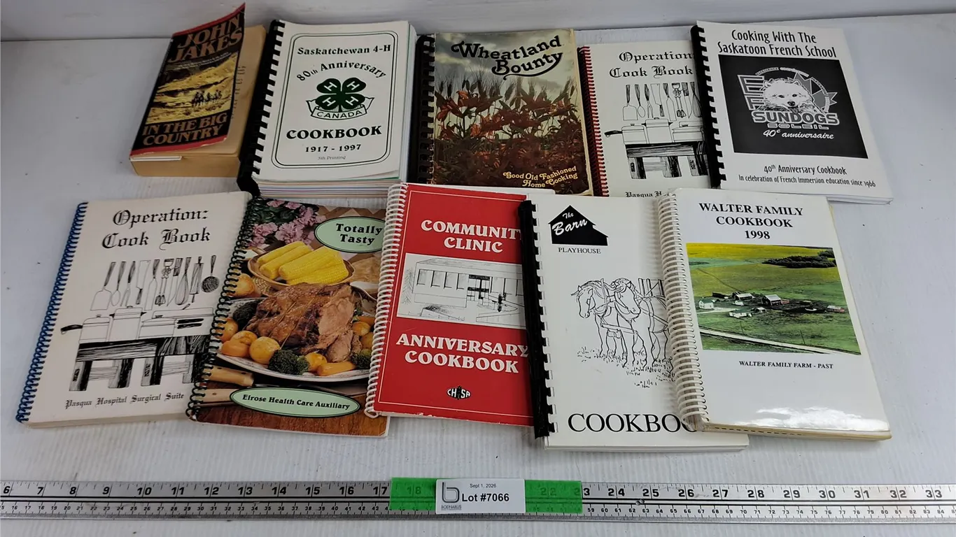 Assorted Cookbooks & John Jake's in The Big Country Book