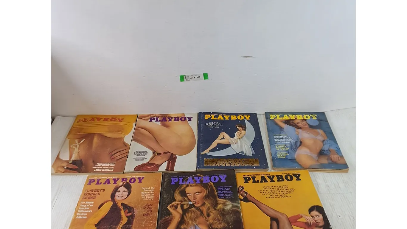 (7) Playboy Magazines, Assorted 1972 - 1974 Issues