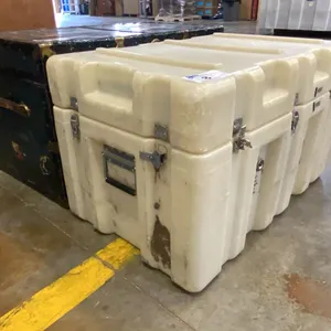 LARGE HEAVY PLASTIC STORAGE TRUNK AND STEAMER TRUNK