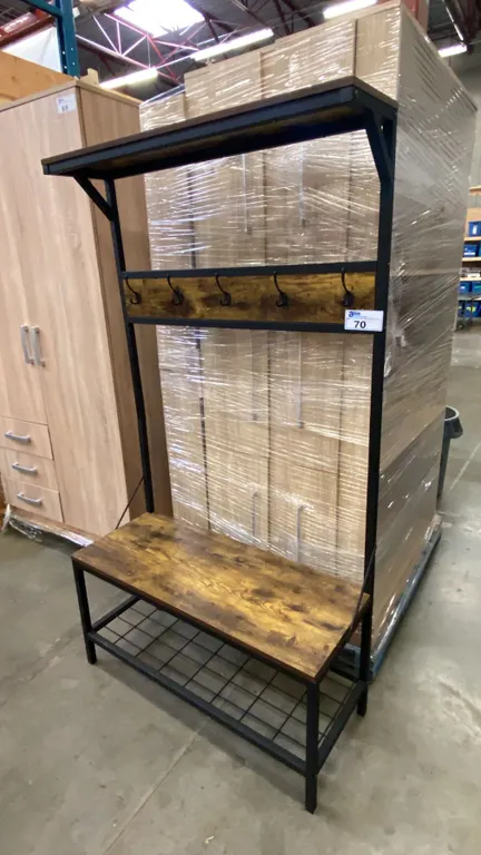 HALL STAND BENCH SEAT SET