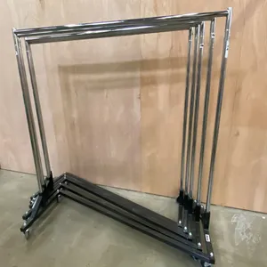 GROUP OF 5 MOBILE WARDROBE RACKS