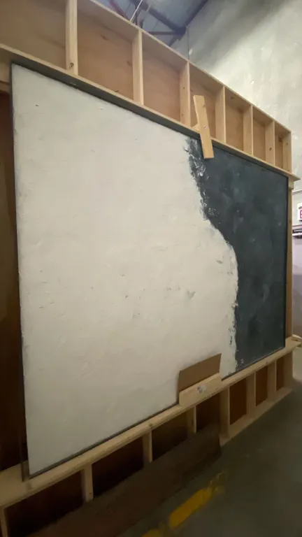 LARGE ORIGINAL ABSTRACT PAINTING ON BOARD - APPROX. 96" X 72"