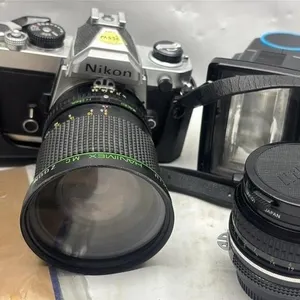 Nikon 35mm Film Camera with Lense etc flash