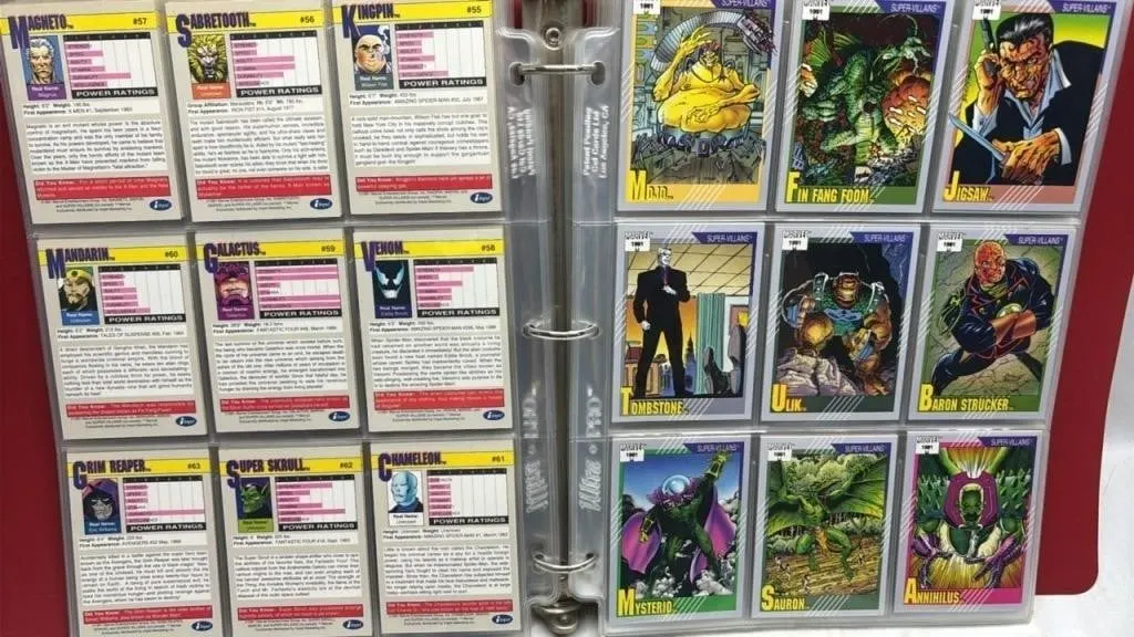 1990s Marvel Trading card binder lot