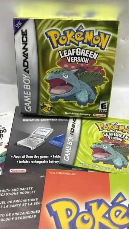 Pokemon Gameboy Advance Leaf Green game box