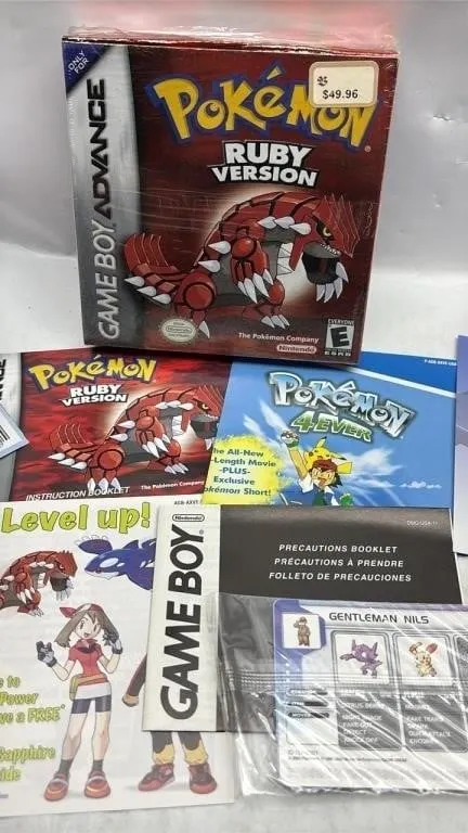 Gameboy Advance Pokemon Ruby Version Box & Manuals