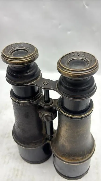 Antique Iris Paris Brass Binoculars