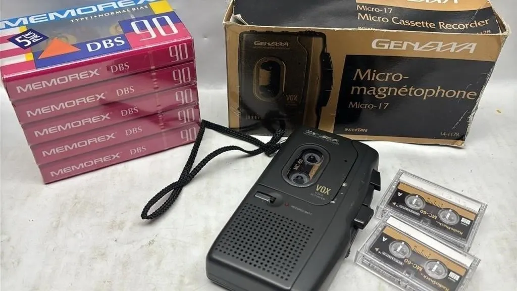 Sealed Memorex Cassette tapes & micro recorder lot