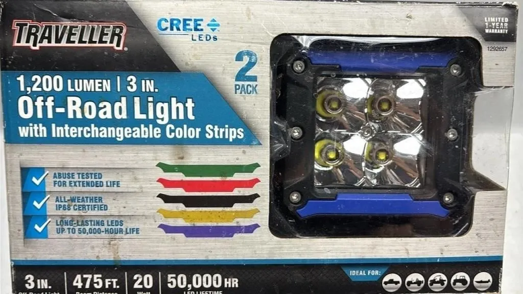 Open Box Traceller 1200 Lumen Off Road lights