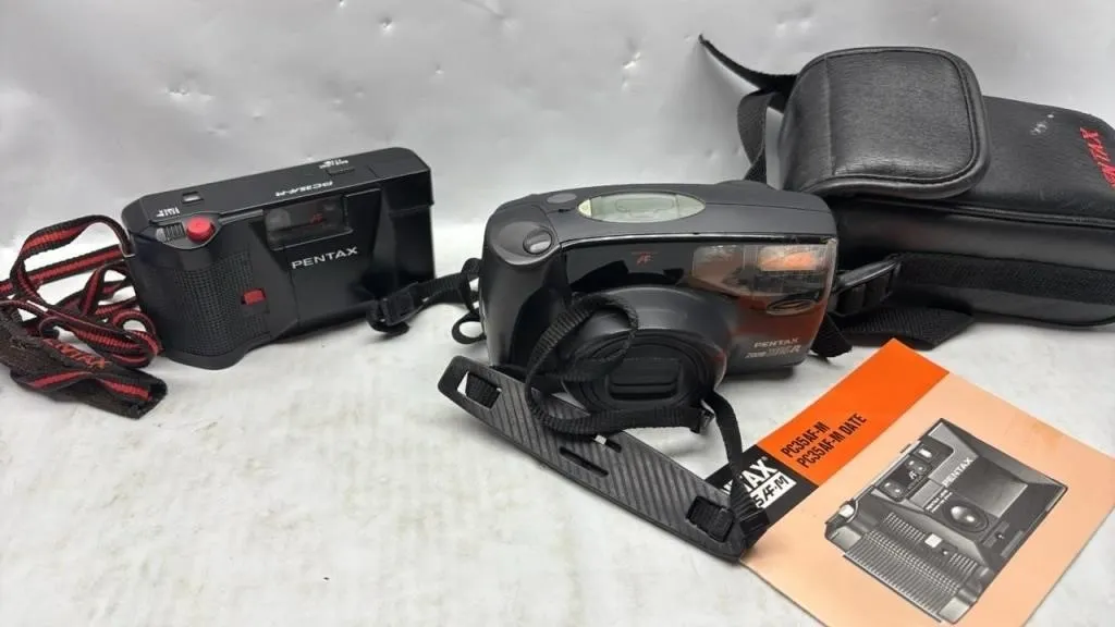 Vintage Pentax Film camera lot of 2