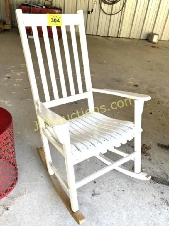 WOODEN PORCH ROCKING CHAIR