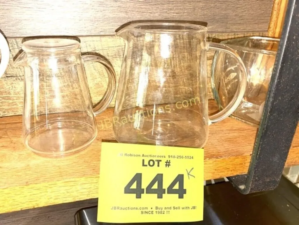 SMALL GLASS PITCHERS
