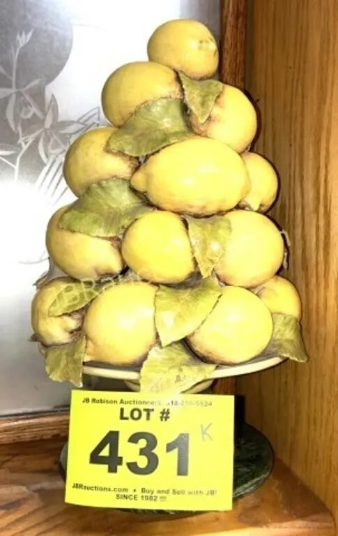 VINTAGE 1963 CEREAMIC LEMON DECOR